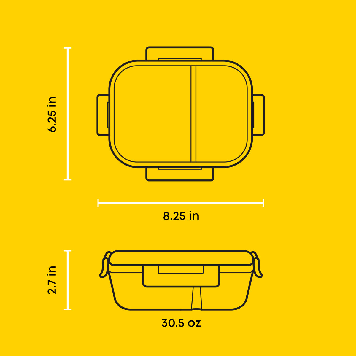 JoyJolt 10-Piece 2-Section Glass Food Storage Container (Set of 5)